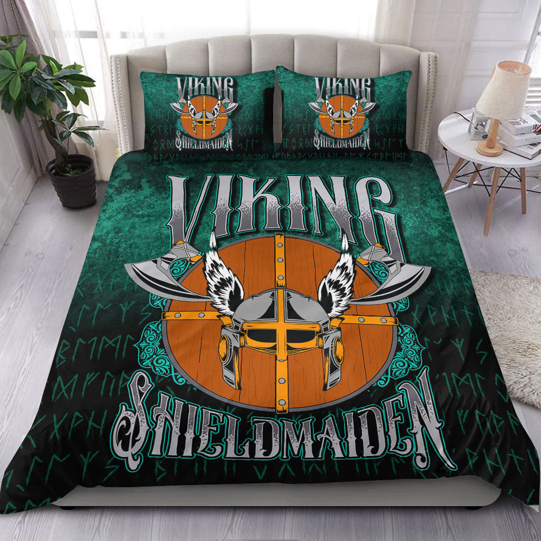 Viking Bedding Set Viking Shield Maiden Bedding Set RLT12 - Wonder Print Shop