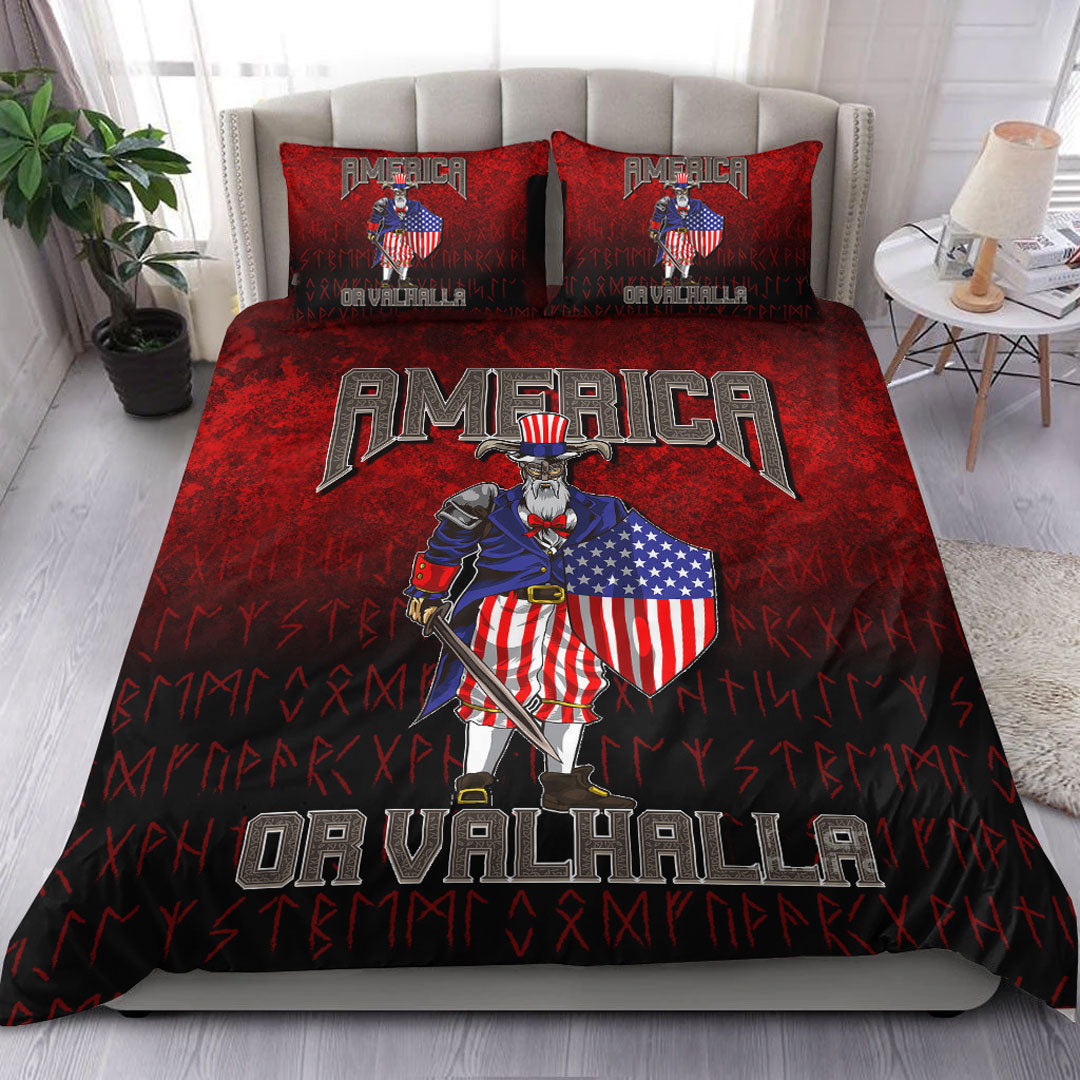 Viking Bedding Set America Or Valhalla Bedding Set RLT12 - Wonder Print Shop