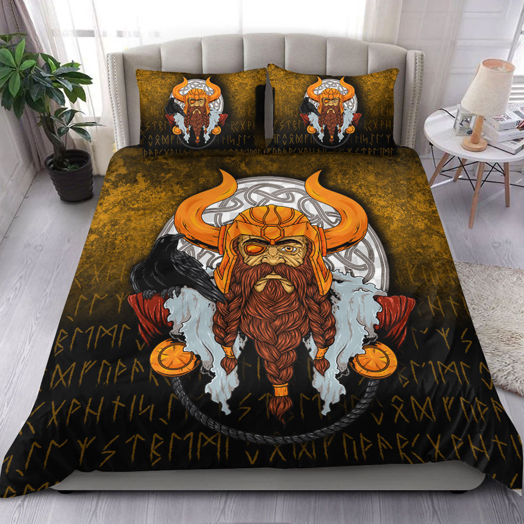 Viking Bedding Set Viking God Odin Raven Bedding Set RLT12 - Wonder Print Shop