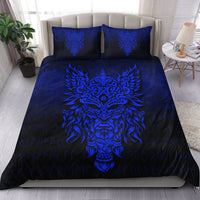 Viking Bedding Set Odin The Allfather Asgard God and Chief Of Aesir Blue Version Bedding Set RLT12 - Wonder Print Shop