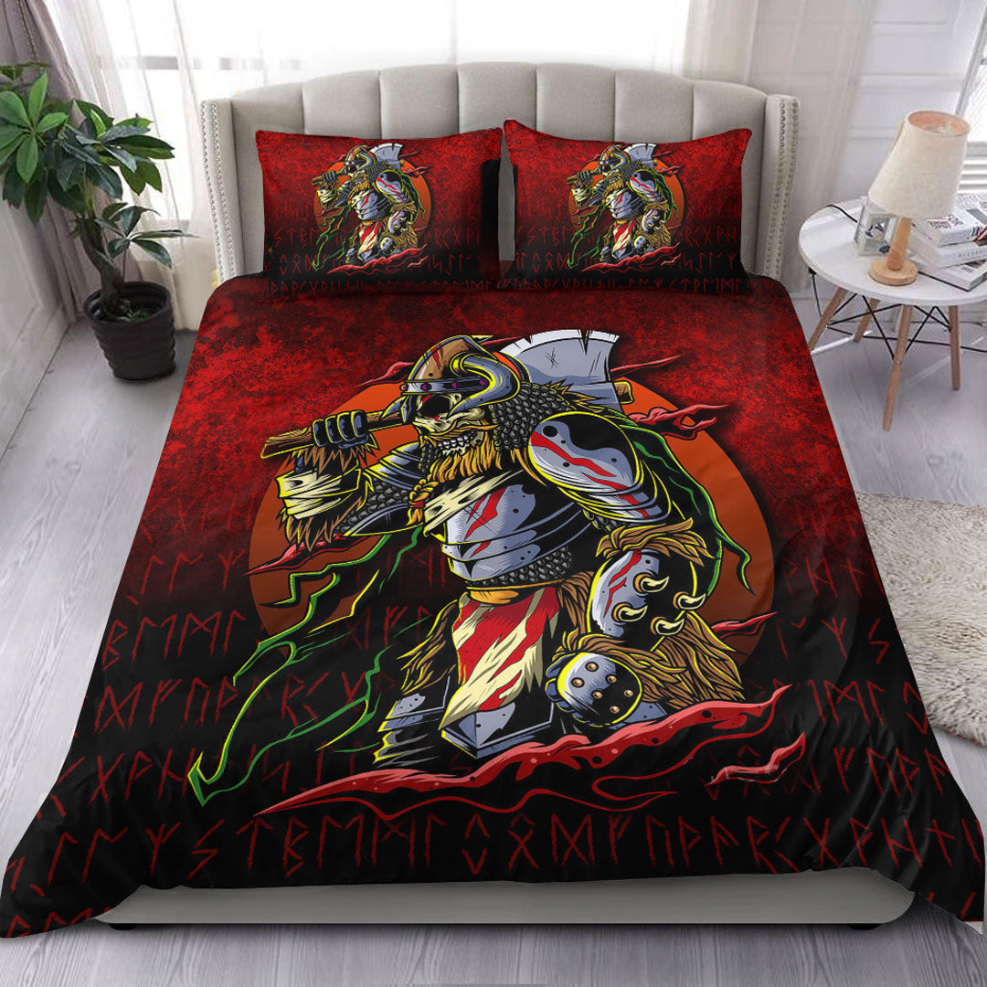 Viking Bedding Set Samurai Viking Warrior Ronin Berserk Armor Axe Bedding Set RLT12 - Wonder Print Shop