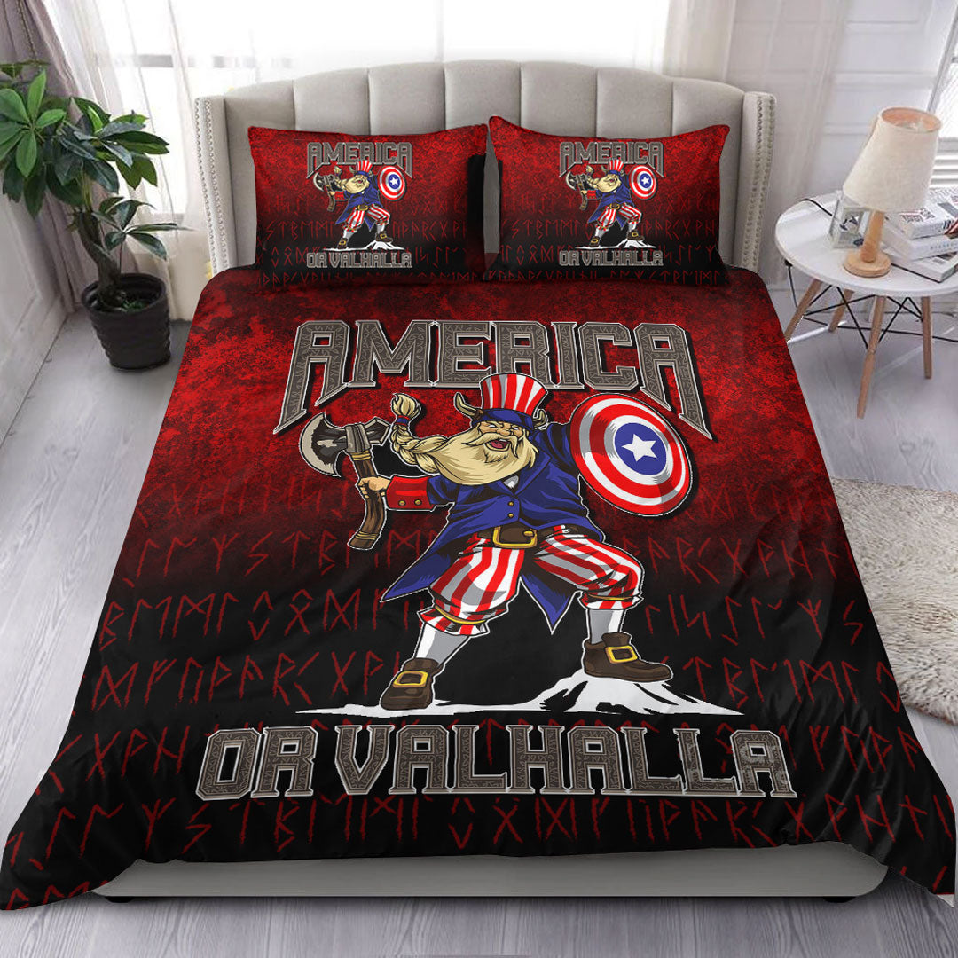 Viking Bedding Set America Or Valhalla Bedding Set RLT12 - Wonder Print Shop