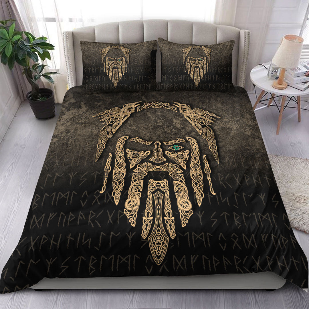 Viking Bedding Set Eye of Odin Gold Version Bedding Set RLT12 - Wonder Print Shop