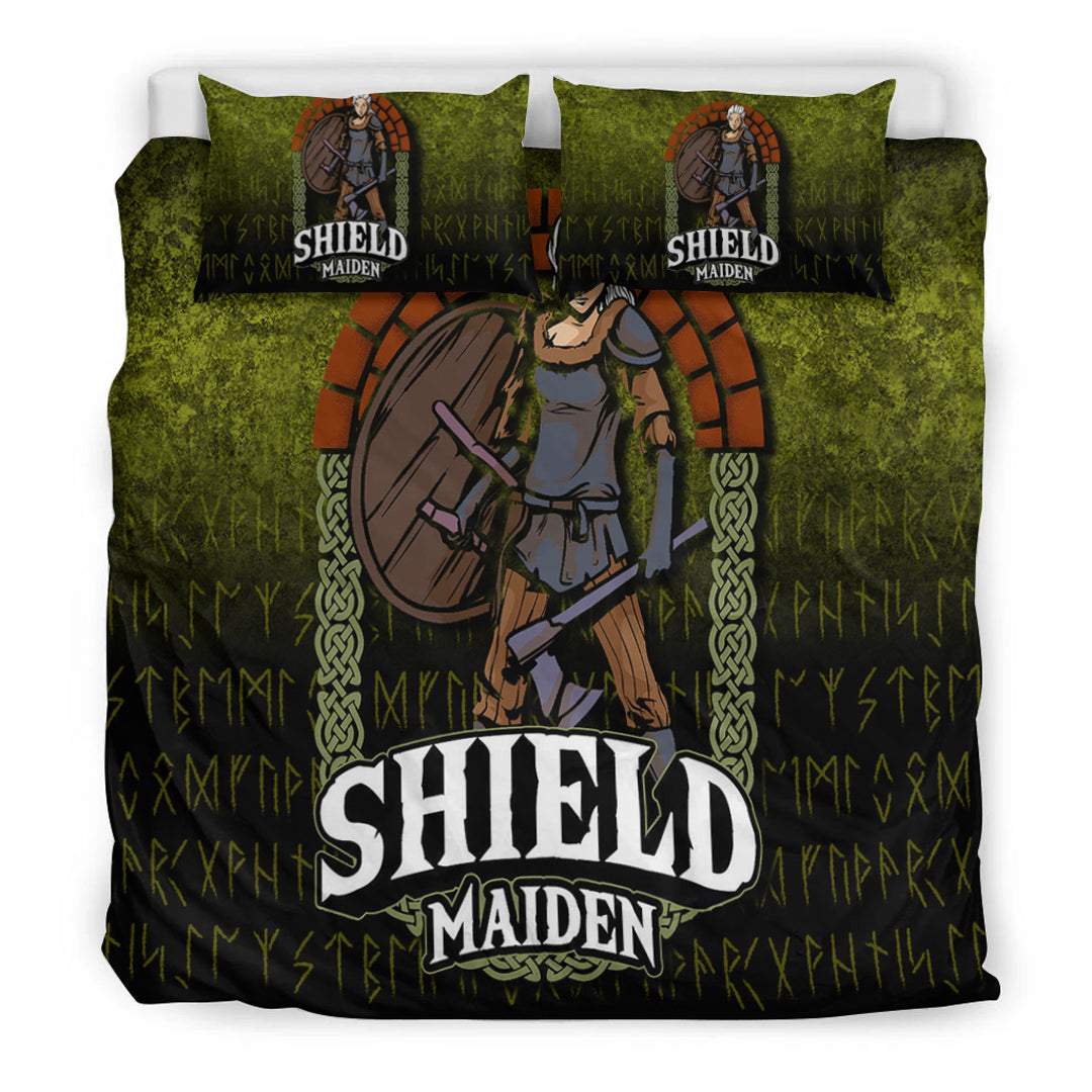 Viking Bedding Set Viking Shield Maiden Bedding Set RLT12 - Wonder Print Shop