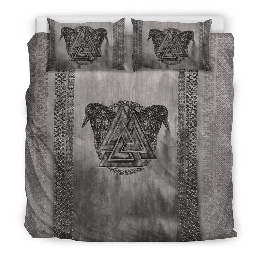 Viking Bedding Set Viking Valknut and Raven Bedding Set RLT12 - Wonder Print Shop