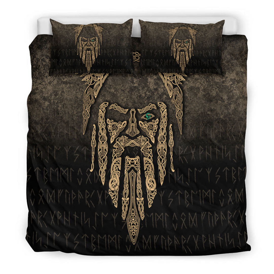 Viking Bedding Set Eye of Odin Gold Version Bedding Set RLT12 - Wonder Print Shop