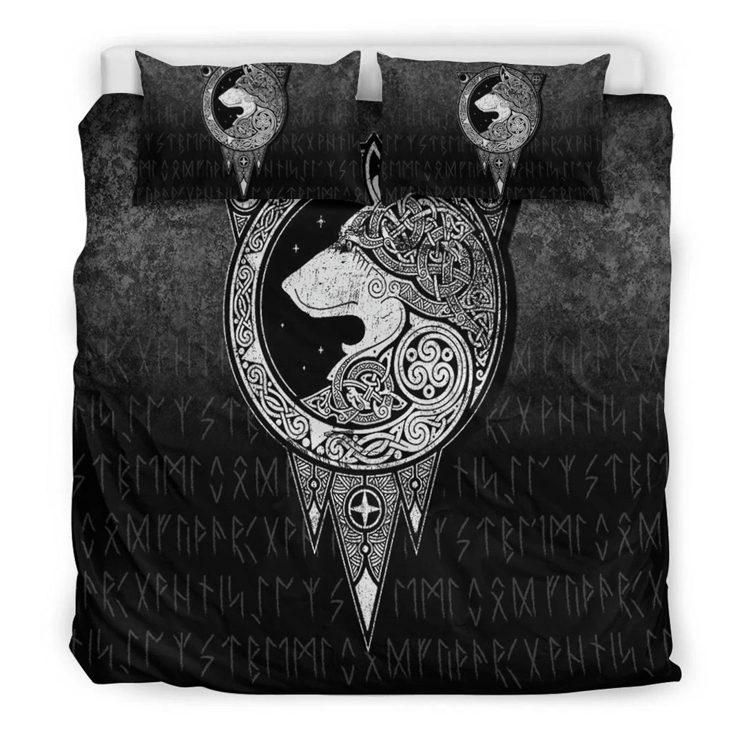 Viking Bedding Set Viking Norse Wolf Bedding Set RLT12 - Wonder Print Shop
