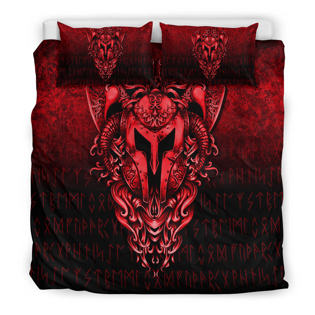 Viking Bedding Set The Armor Of Viking Red Version Bedding Set RLT12 - Wonder Print Shop