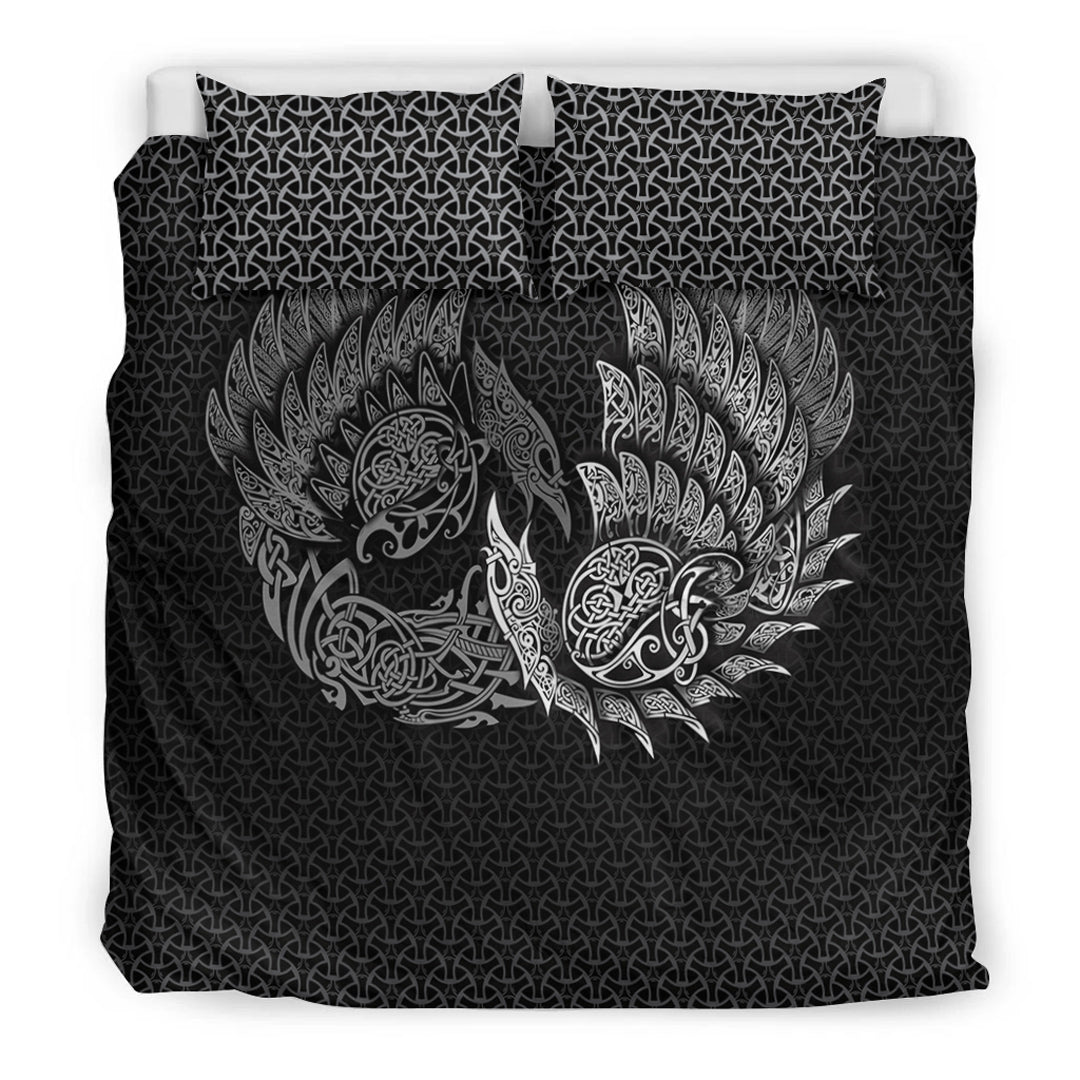 Viking Bedding Set Ragnarok Huginn Muninn Special Version Bedding Set RLT12 - Wonder Print Shop