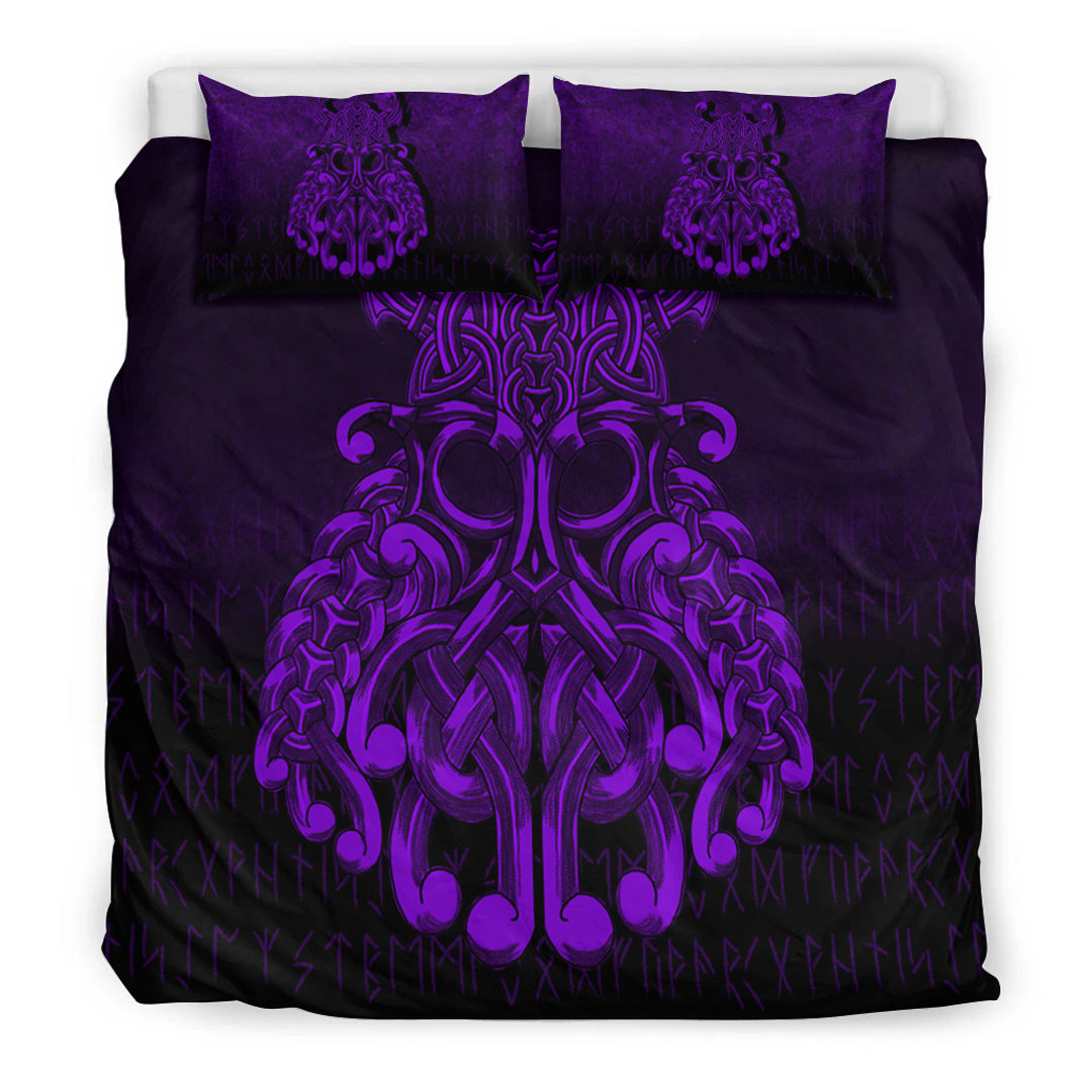 Viking Bedding Set Vikings Odin Valhalla Purple Version Bedding Set RLT12 - Wonder Print Shop