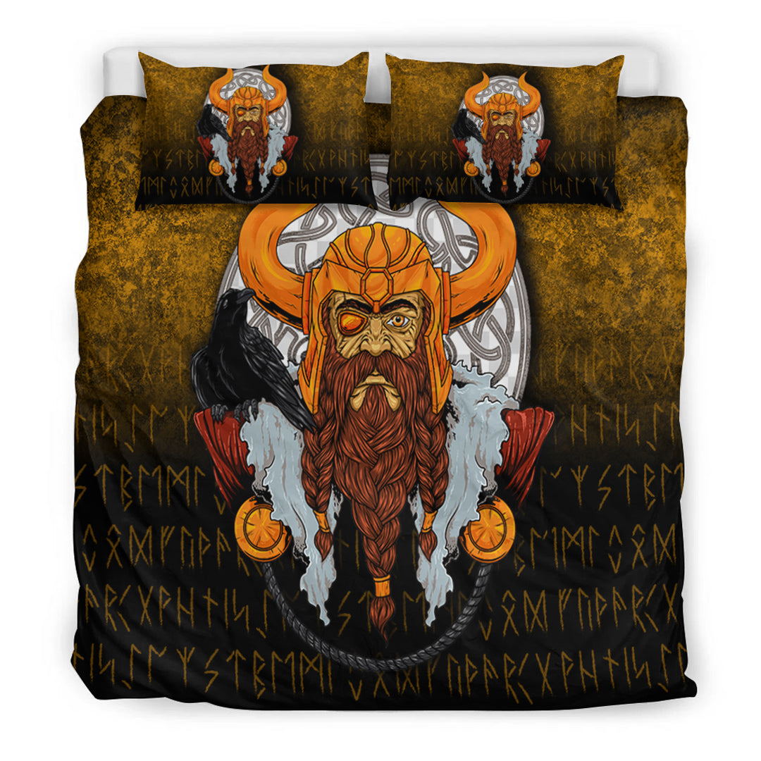 Viking Bedding Set Viking God Odin Raven Bedding Set RLT12 - Wonder Print Shop