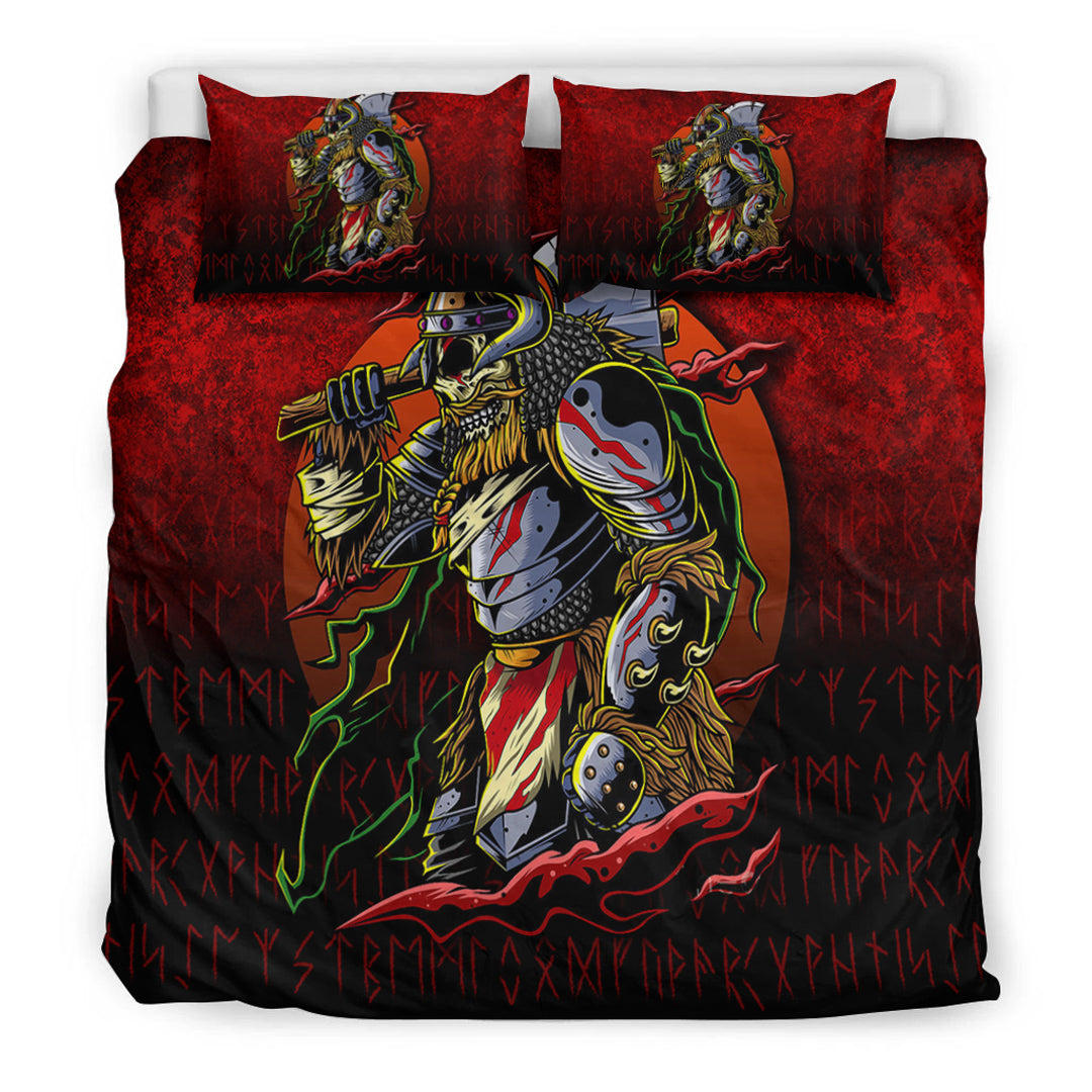 Viking Bedding Set Samurai Viking Warrior Ronin Berserk Armor Axe Bedding Set RLT12 - Wonder Print Shop
