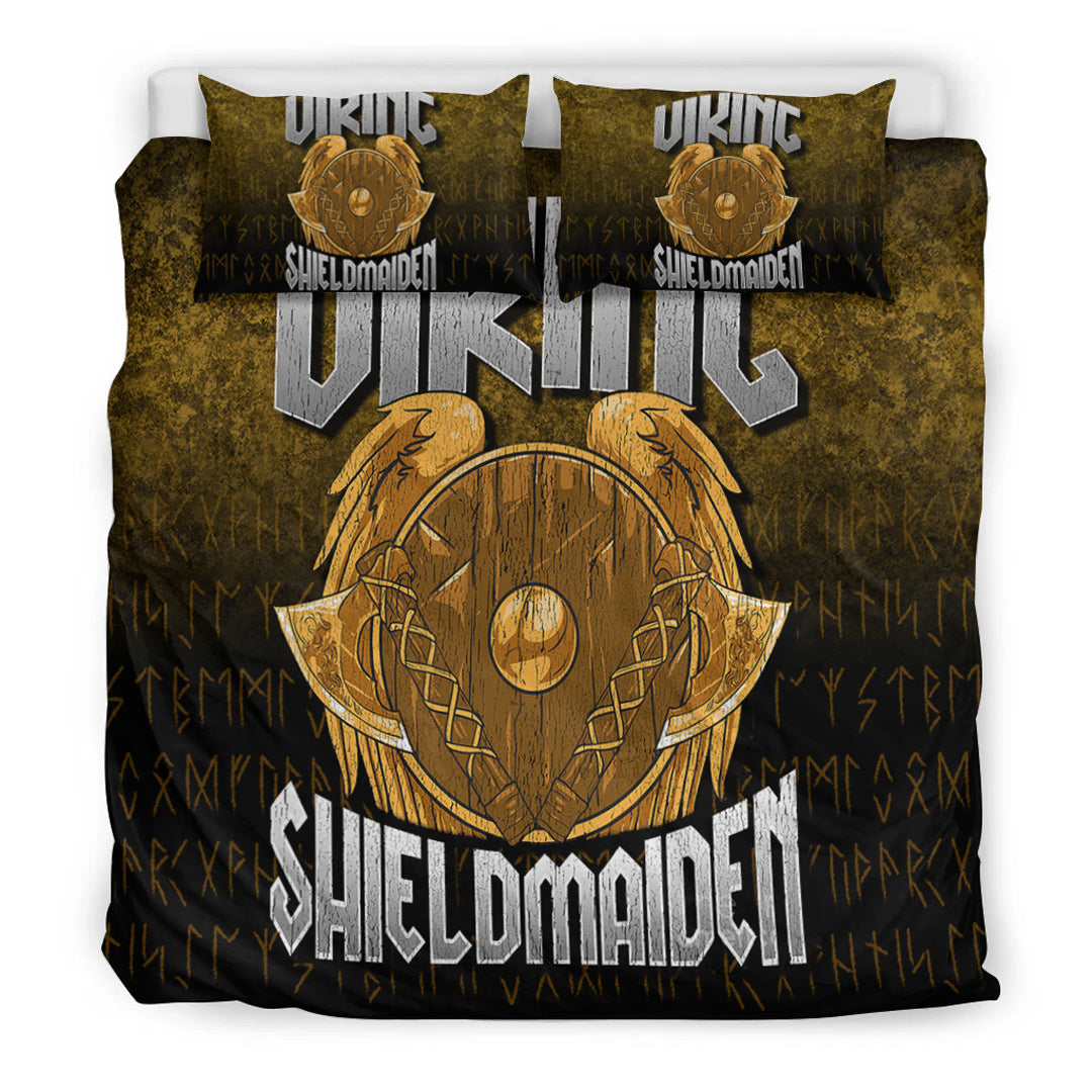 Viking Bedding Set Viking Shield Maiden Bedding Set RLT12 - Wonder Print Shop
