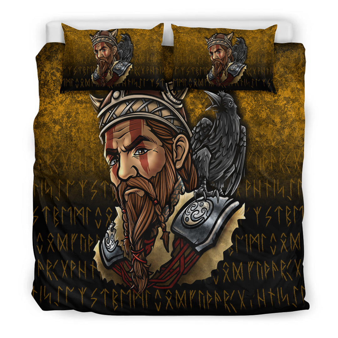 Viking Bedding Set Viking Warrior Odin Valhalla Raven Bedding Set RLT12 - Wonder Print Shop