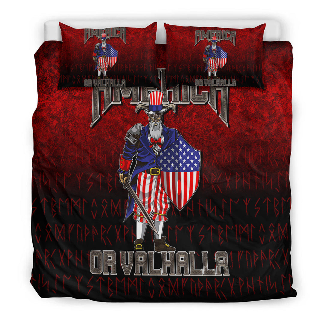 Viking Bedding Set America Or Valhalla Bedding Set RLT12 - Wonder Print Shop