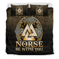 Viking Bedding Set May The Norse Be With You Viking Gold Version Bedding Set RLT12 - Wonder Print Shop