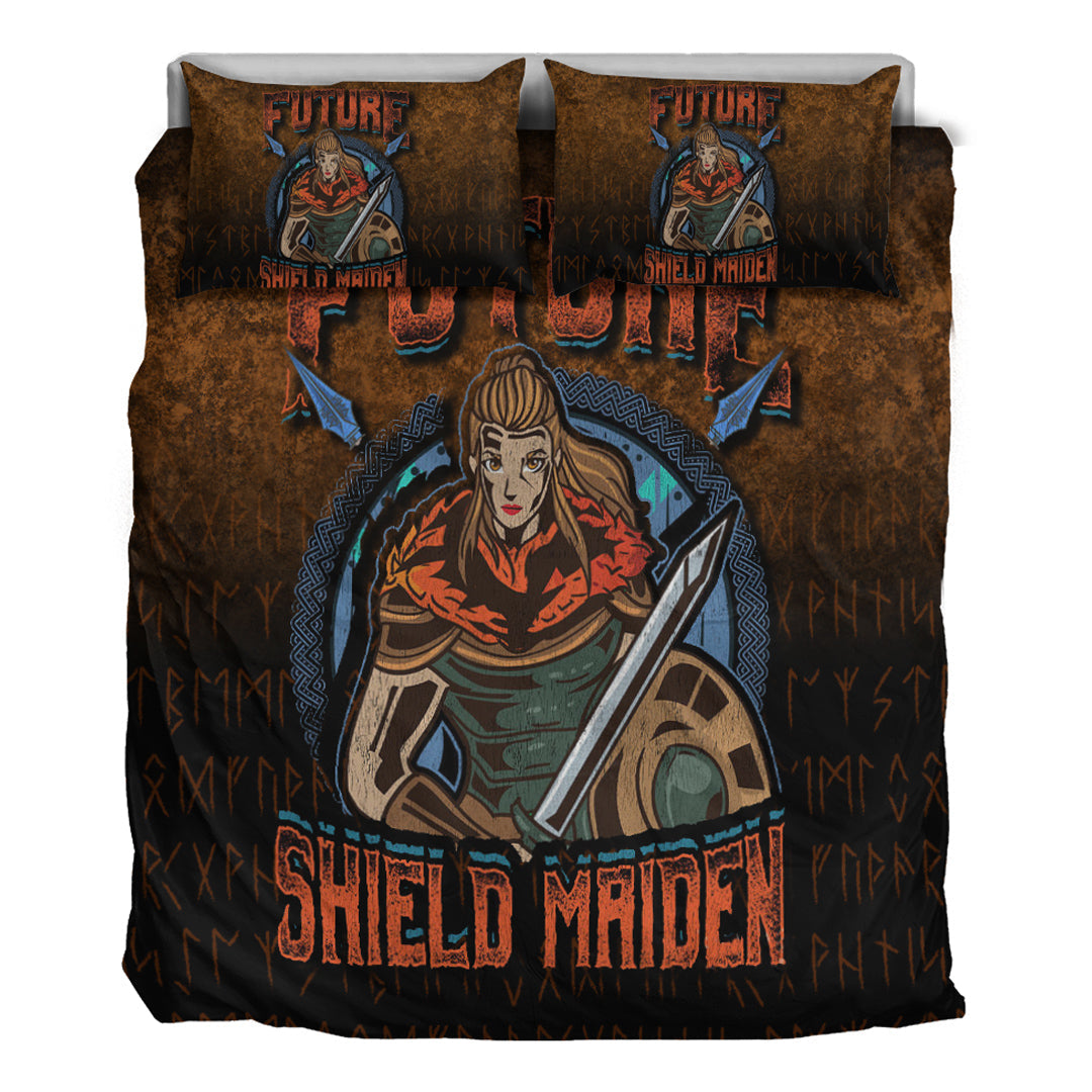 Viking Bedding Set Future Shield Maiden Bedding Set RLT12 - Wonder Print Shop