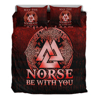 Viking Bedding Set May The Norse Be With You Viking Red Version Bedding Set RLT12 - Wonder Print Shop