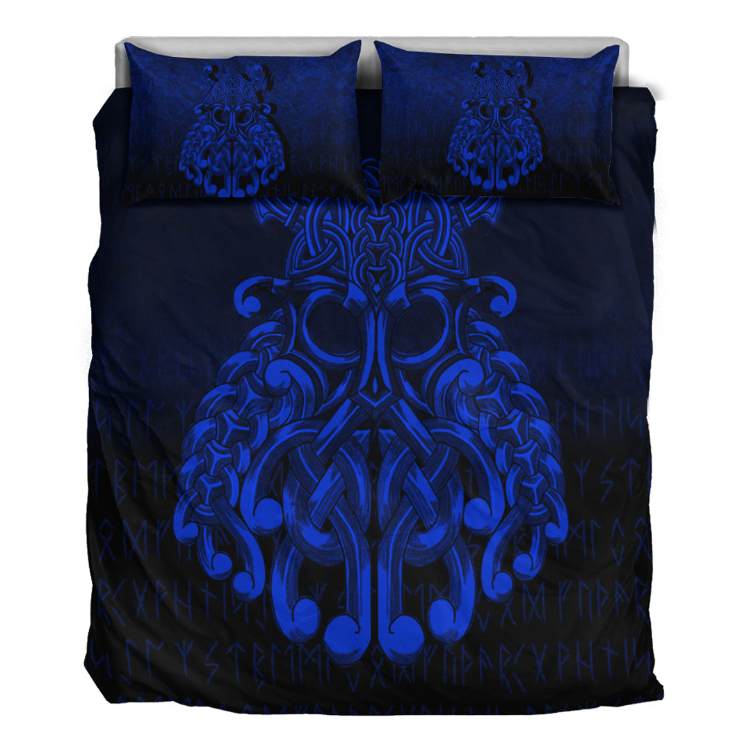 Viking Bedding Set Vikings Odin Valhalla Blue Version Bedding Set RLT12 - Wonder Print Shop