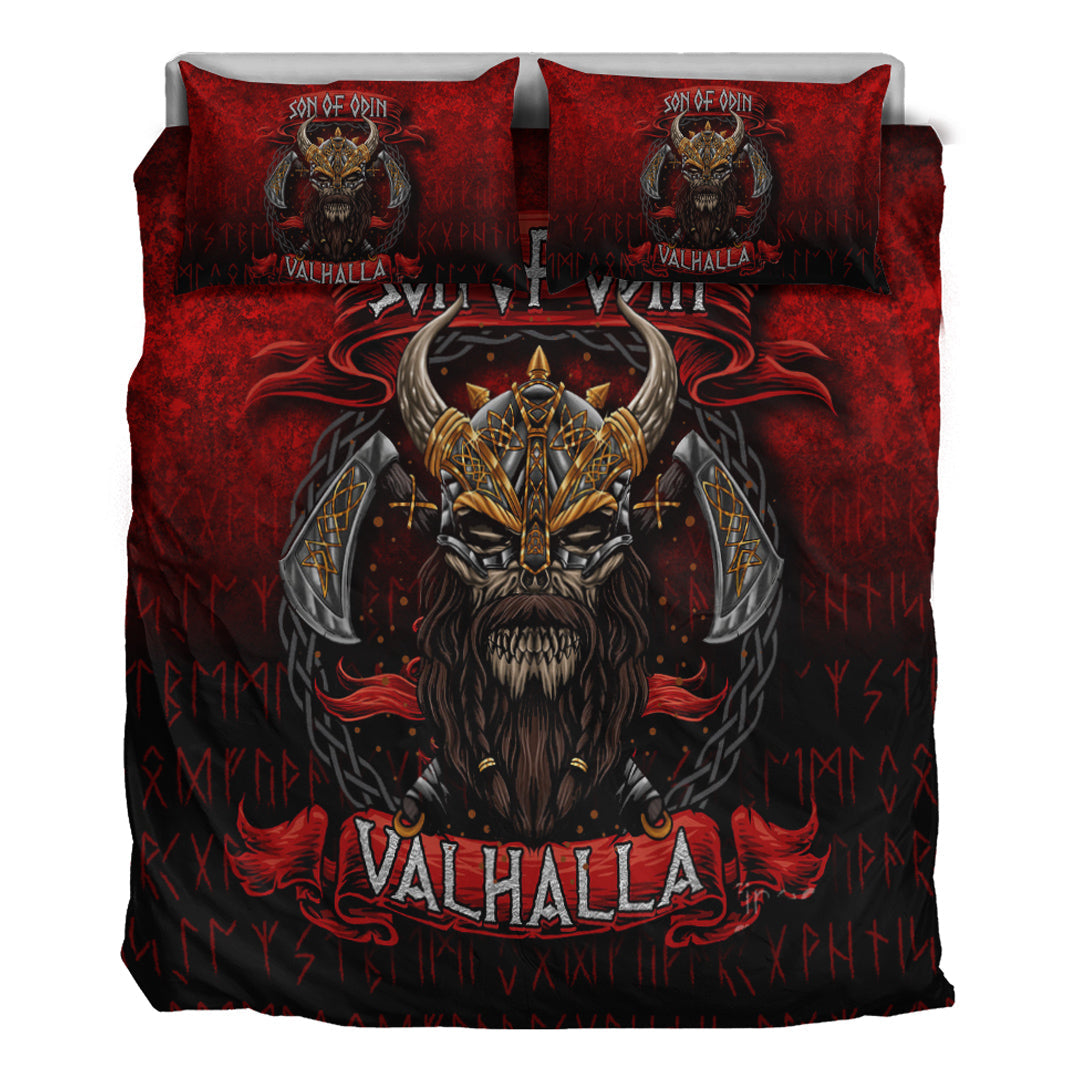 Viking Bedding Set Son of Odin Valhalla Bedding Set RLT12 - Wonder Print Shop