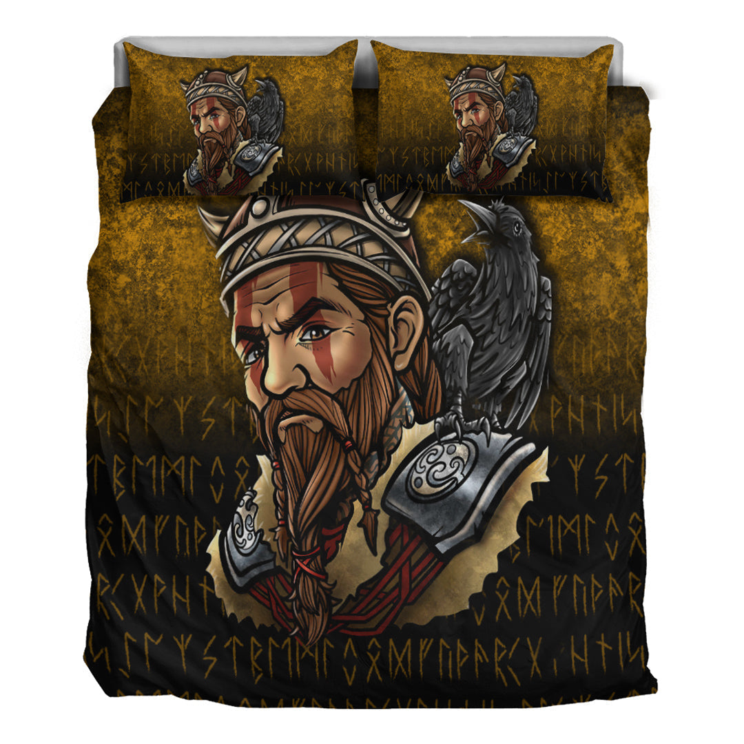 Viking Bedding Set Viking Warrior Odin Valhalla Raven Bedding Set RLT12 - Wonder Print Shop