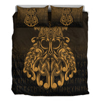 Viking Bedding Set Vikings Odin Valhalla Gold Version Bedding Set RLT12 - Wonder Print Shop
