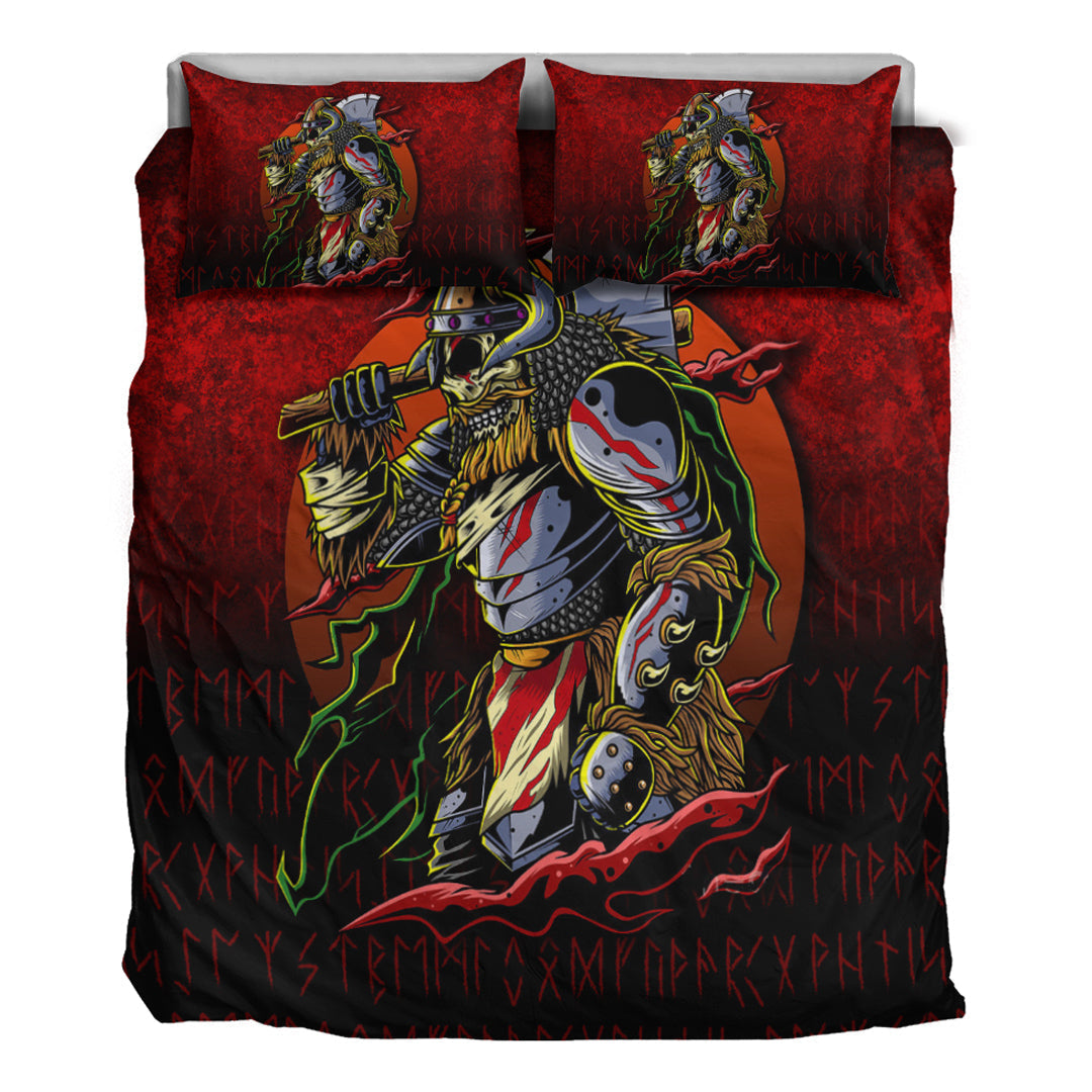 Viking Bedding Set Samurai Viking Warrior Ronin Berserk Armor Axe Bedding Set RLT12 - Wonder Print Shop