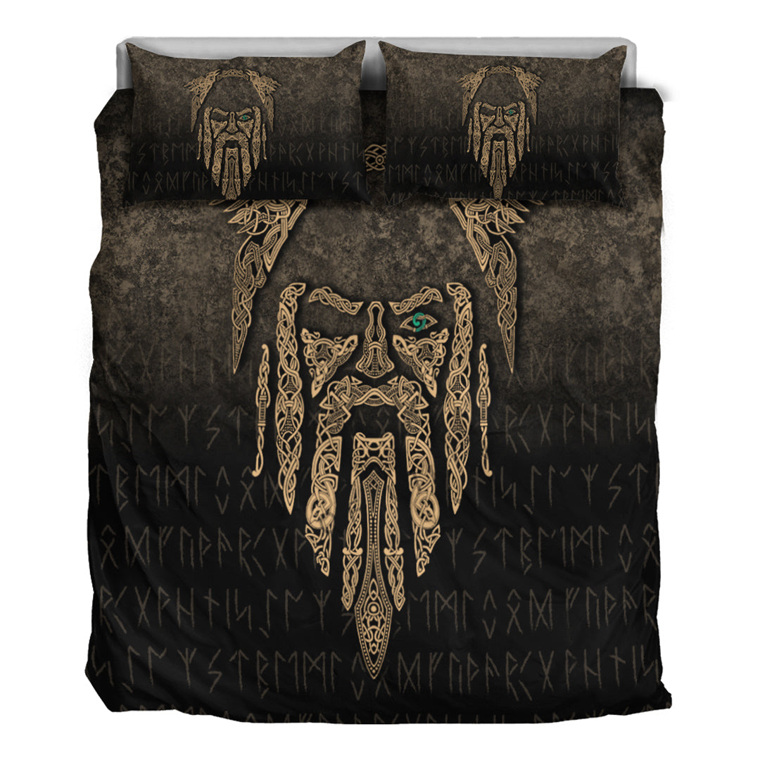 Viking Bedding Set Eye of Odin Gold Version Bedding Set RLT12 - Wonder Print Shop