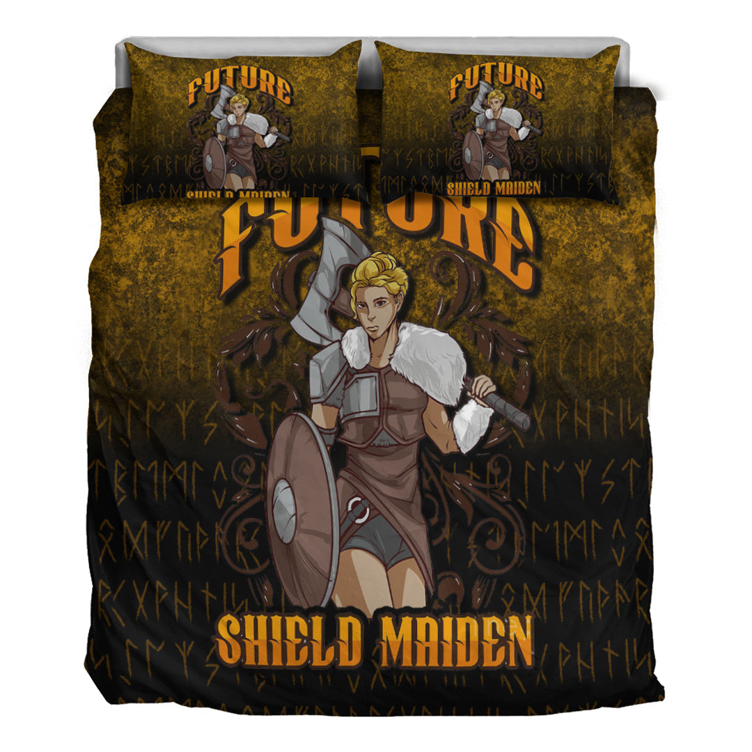 Viking Bedding Set Viking Future Shield Maiden Bedding Set RLT12 - Wonder Print Shop