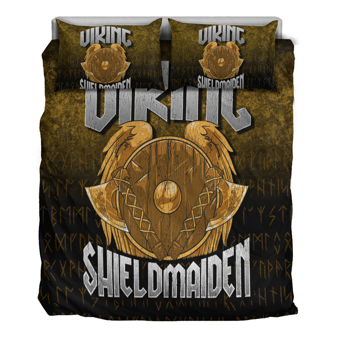 Viking Bedding Set Viking Shield Maiden Bedding Set RLT12 - Wonder Print Shop