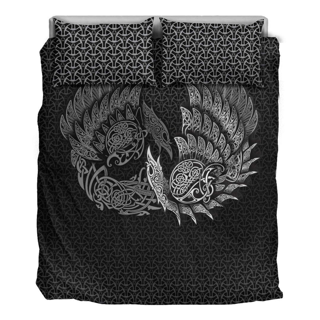 Viking Bedding Set Ragnarok Huginn Muninn Special Version Bedding Set RLT12 - Wonder Print Shop