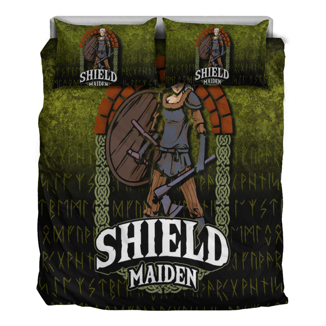 Viking Bedding Set Viking Shield Maiden Bedding Set RLT12 - Wonder Print Shop