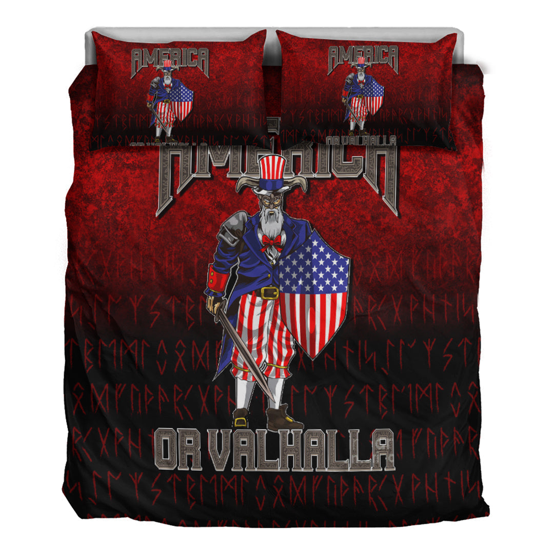 Viking Bedding Set America Or Valhalla Bedding Set RLT12 - Wonder Print Shop