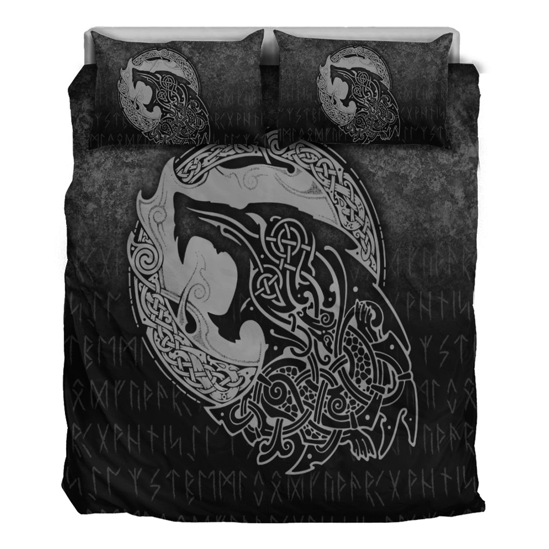 Viking Bedding Set Fenrir Viking 3D Tattoo Special Version Bedding Set RLT12 - Wonder Print Shop