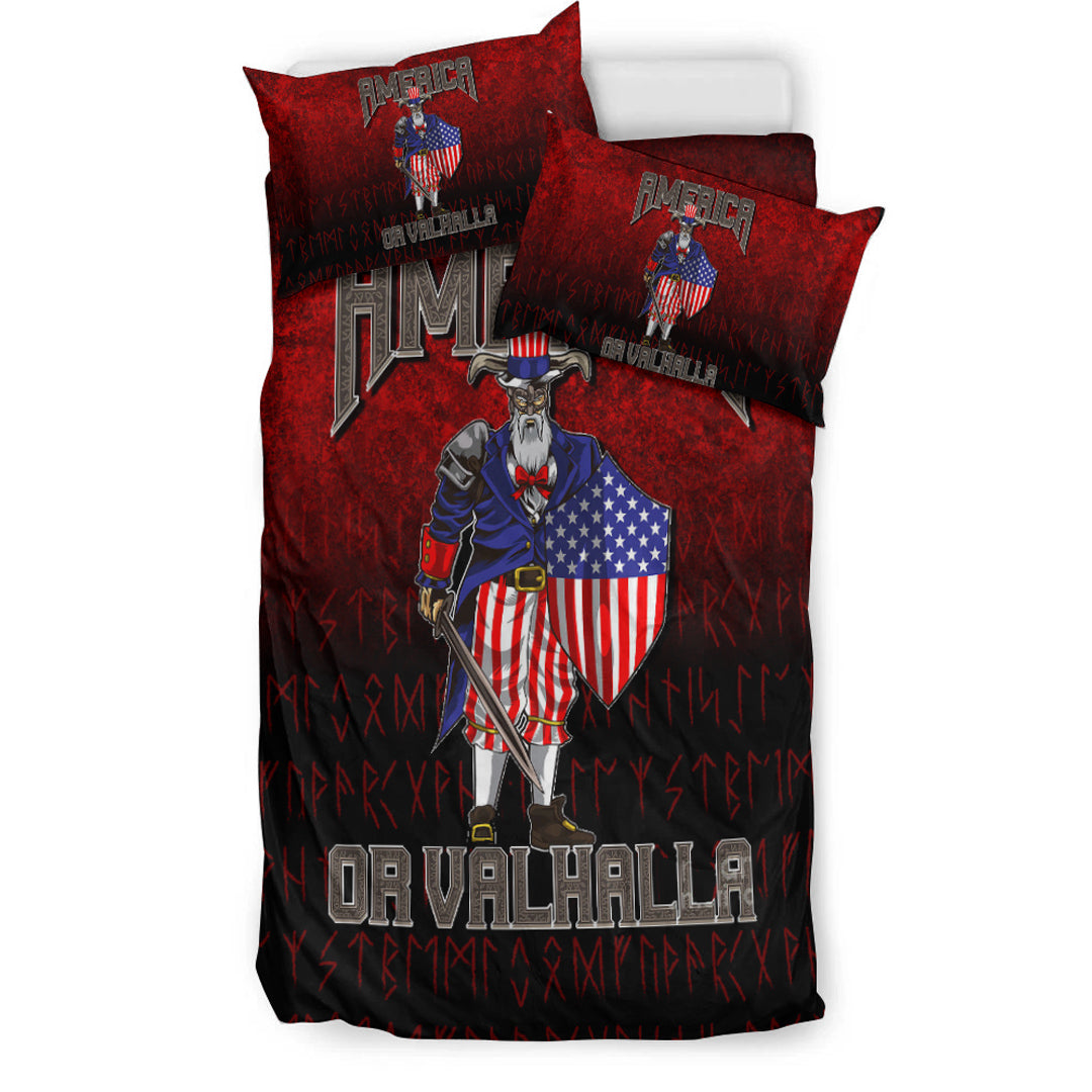 Viking Bedding Set America Or Valhalla Bedding Set RLT12 - Wonder Print Shop