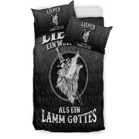 Viking Bedding Set Lieber Ein Wolf Odins Als Ein Lamm Gottes Bedding Set RLT12 - Wonder Print Shop