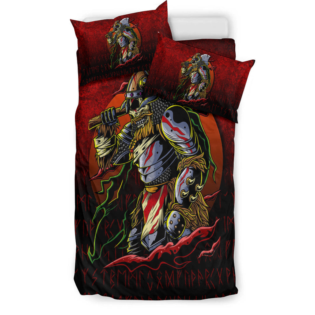 Viking Bedding Set Samurai Viking Warrior Ronin Berserk Armor Axe Bedding Set RLT12 - Wonder Print Shop