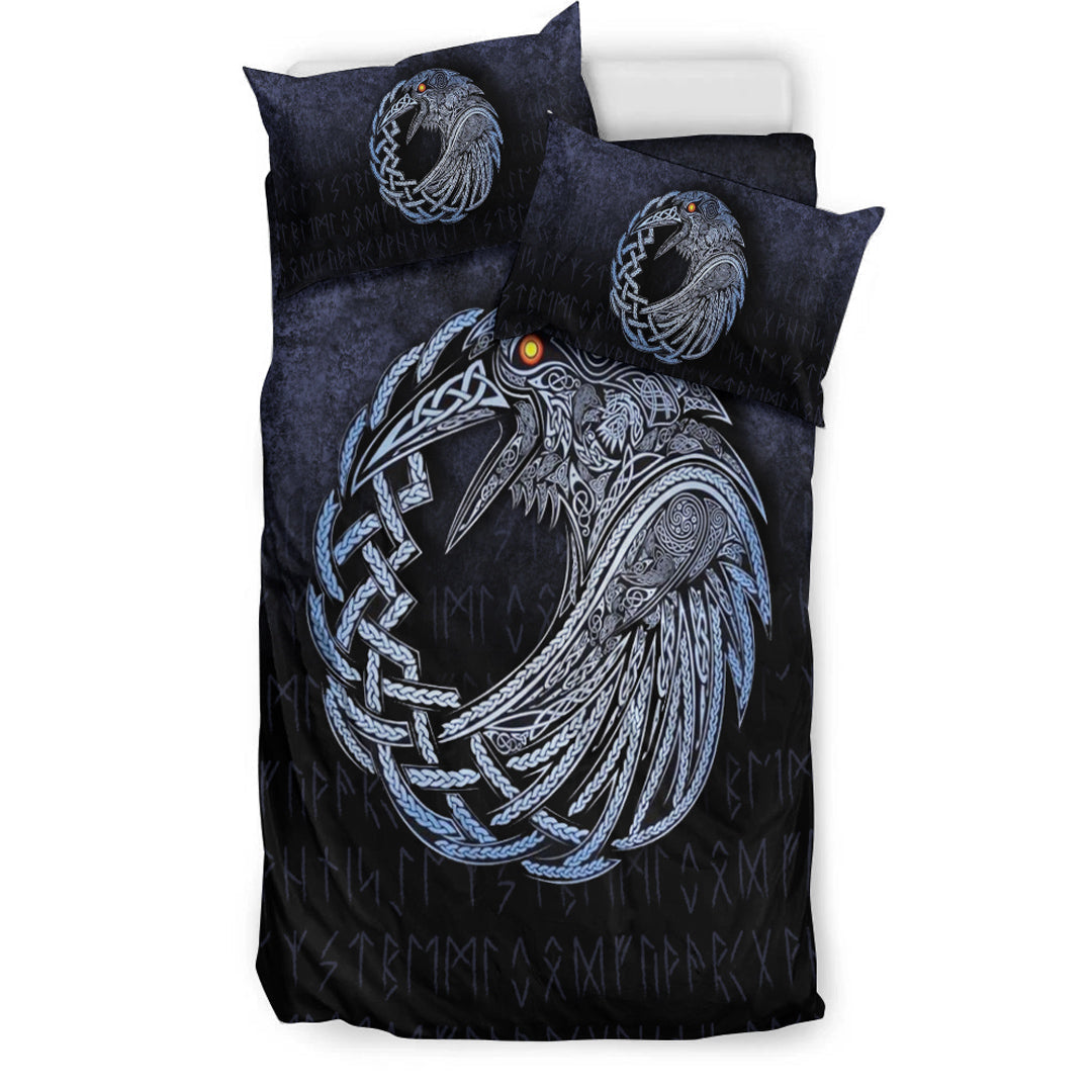 Viking Bedding Set Vikings Raven Special Blue Version Bedding Set RLT12 - Wonder Print Shop