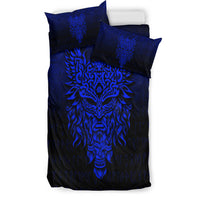 Viking Bedding Set Odin The Allfather Asgard God and Chief Of Aesir Blue Version Bedding Set RLT12 - Wonder Print Shop