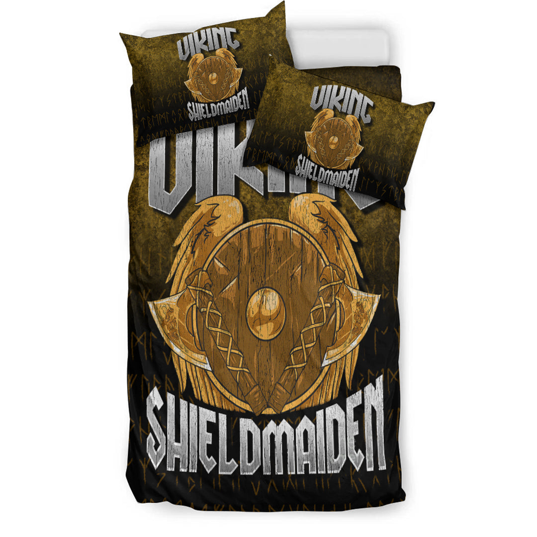 Viking Bedding Set Viking Shield Maiden Bedding Set RLT12 - Wonder Print Shop