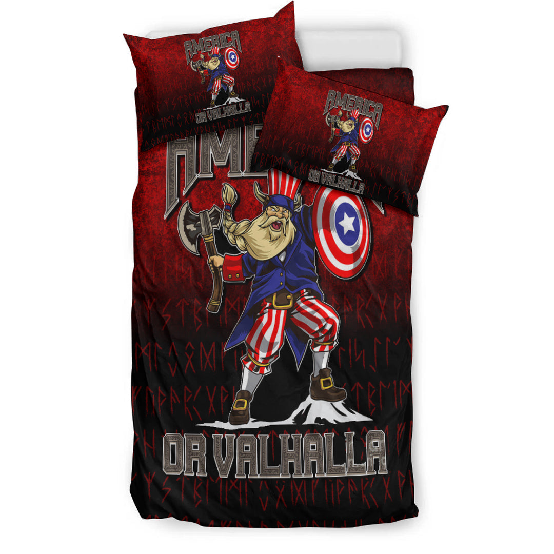 Viking Bedding Set America Or Valhalla Bedding Set RLT12 - Wonder Print Shop