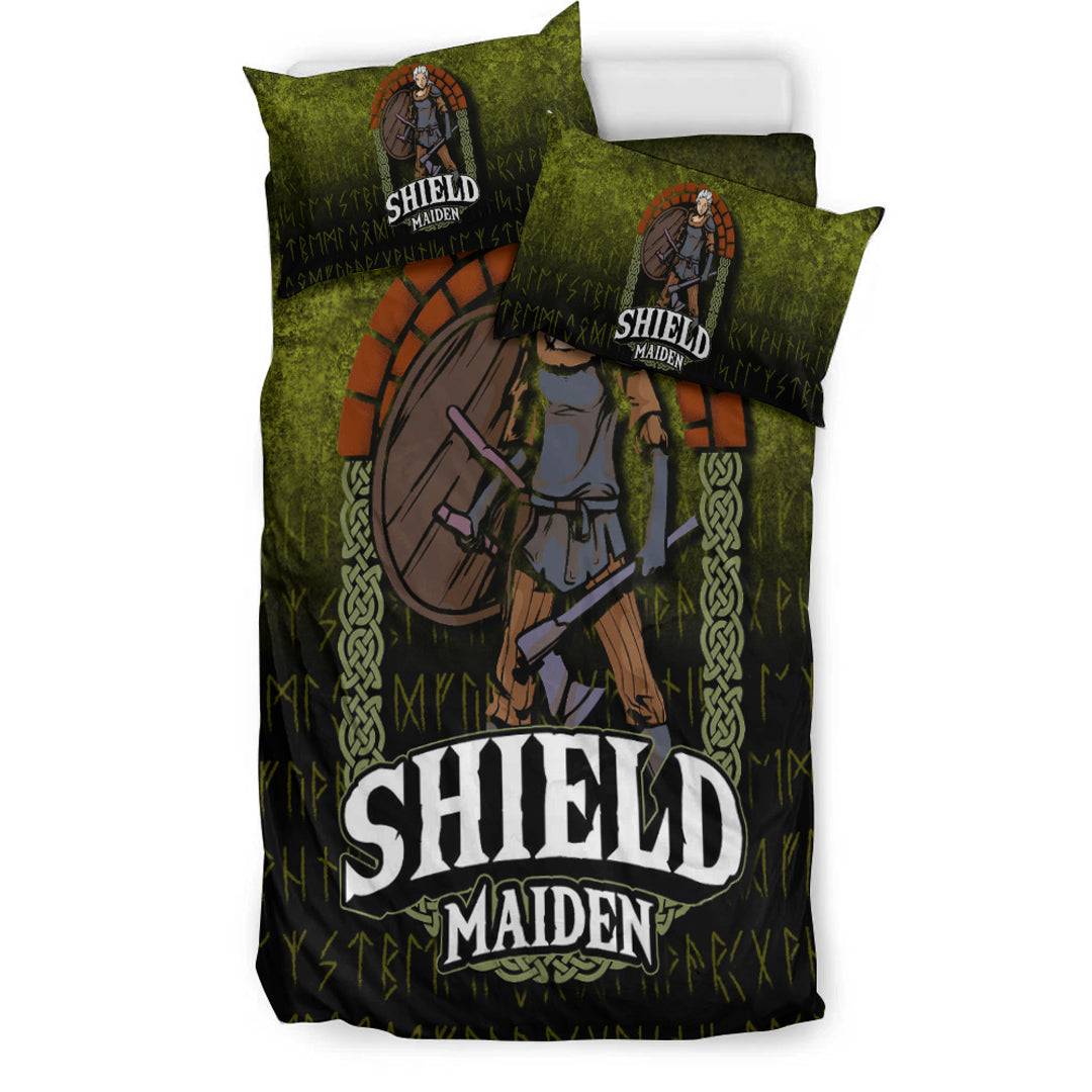 Viking Bedding Set Viking Shield Maiden Bedding Set RLT12 - Wonder Print Shop