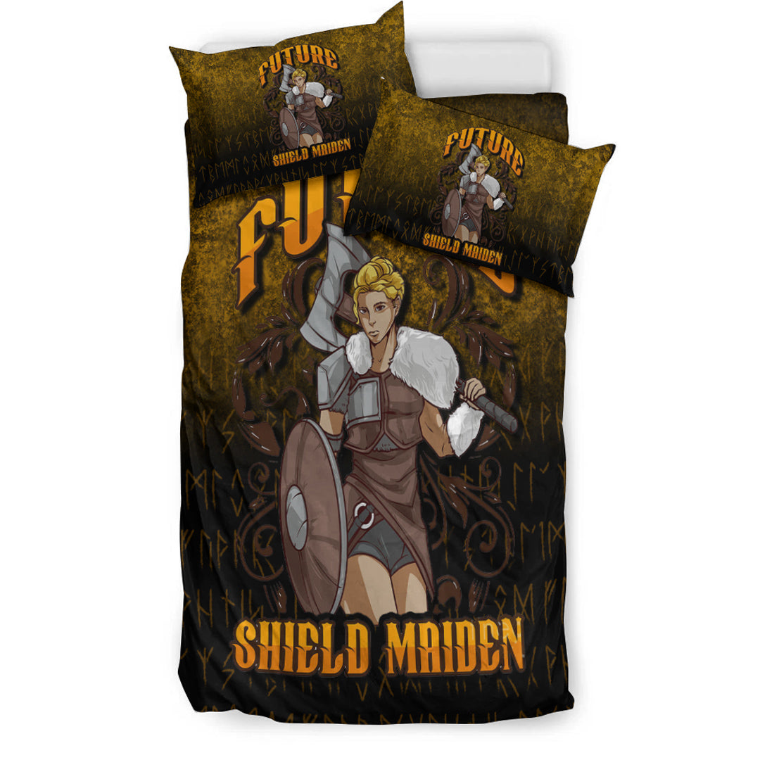 Viking Bedding Set Viking Future Shield Maiden Bedding Set RLT12 - Wonder Print Shop