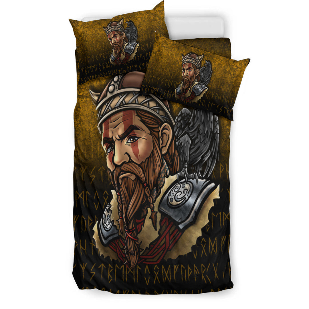 Viking Bedding Set Viking Warrior Odin Valhalla Raven Bedding Set RLT12 - Wonder Print Shop
