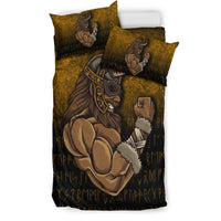 Viking Bedding Set Viking Warrior Muscles Power Bedding Set RLT12 - Wonder Print Shop