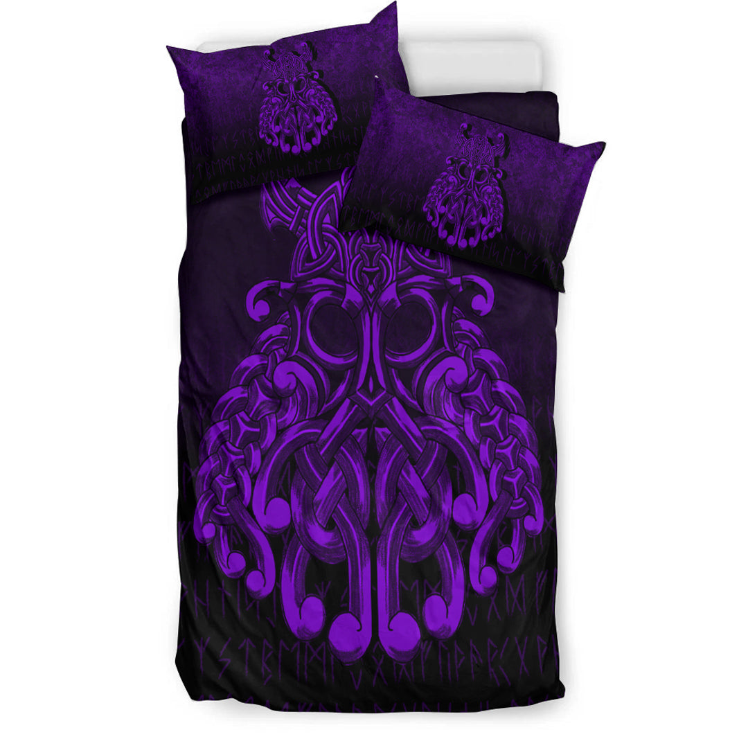 Viking Bedding Set Vikings Odin Valhalla Purple Version Bedding Set RLT12 - Wonder Print Shop