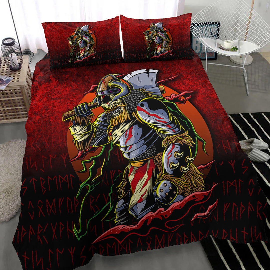 Viking Bedding Set Samurai Viking Warrior Ronin Berserk Armor Axe Bedding Set RLT12 - Wonder Print Shop