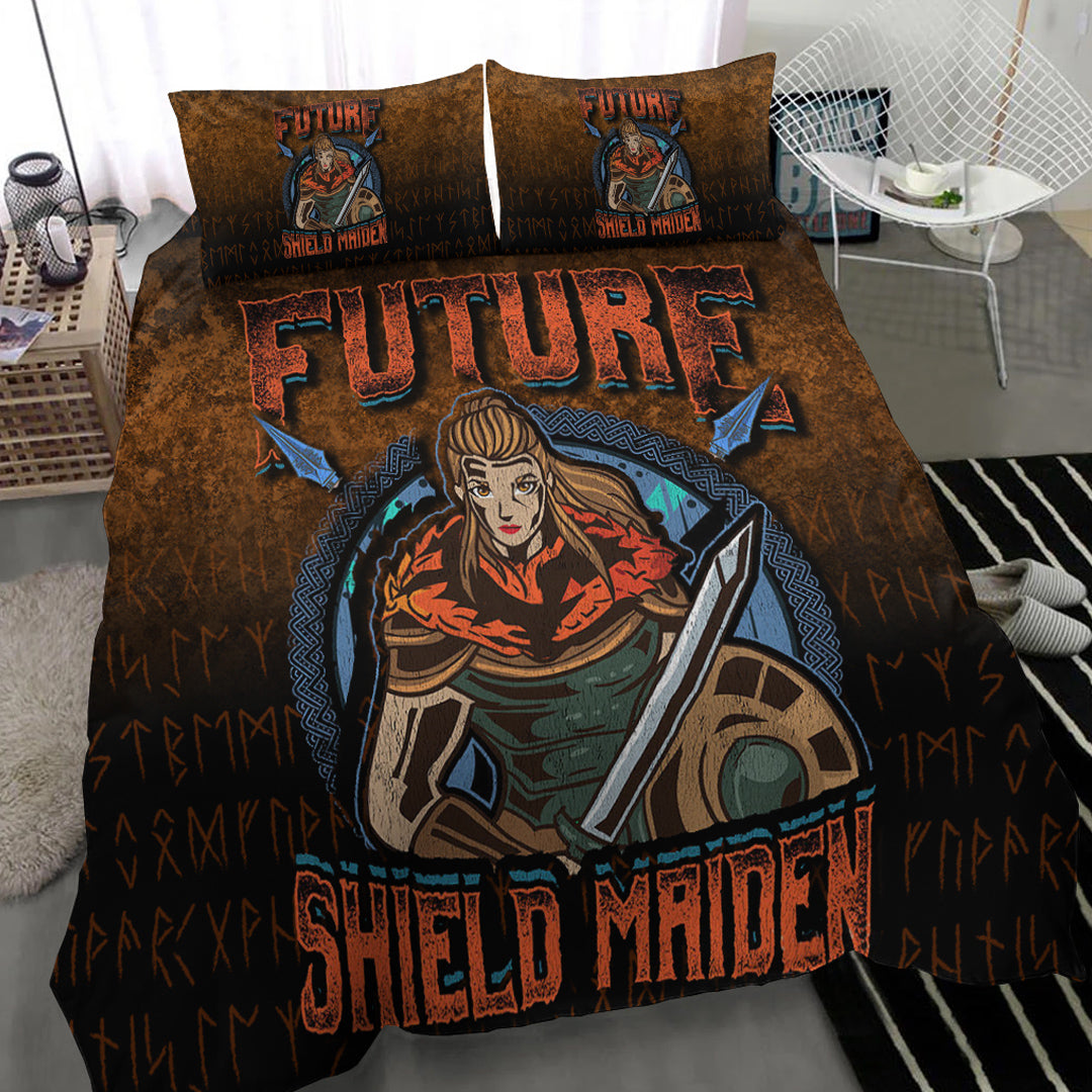 Viking Bedding Set Future Shield Maiden Bedding Set RLT12 - Wonder Print Shop