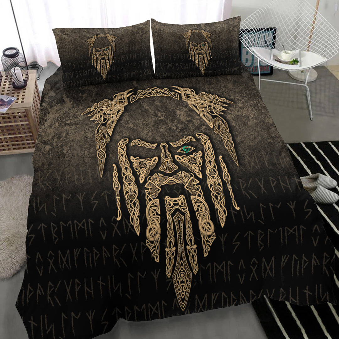 Viking Bedding Set Eye of Odin Gold Version Bedding Set RLT12 - Wonder Print Shop