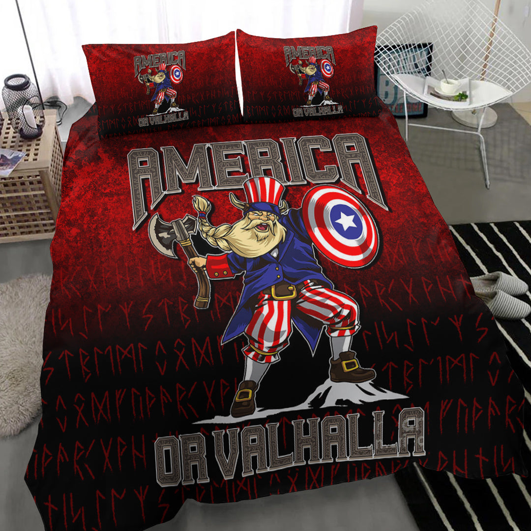 Viking Bedding Set America Or Valhalla Bedding Set RLT12 - Wonder Print Shop